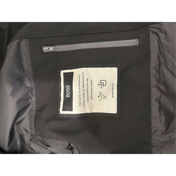 Hugo Boss Camur zip front water repellent wind resistant jacket in black Sz L - Picture 13 of 16